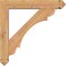 Ekena Millwork Olympic Arts and Crafts Smooth Bracket w/ Offset Brace, Western Red Cedar, 5 1/2"W x 28"D x 28"H BKT0604X28X28OLY03SWR - alternate 4